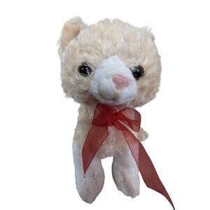 Inter-American Products ‎  Cat plush stuffed animal toy  White pink  8 inch